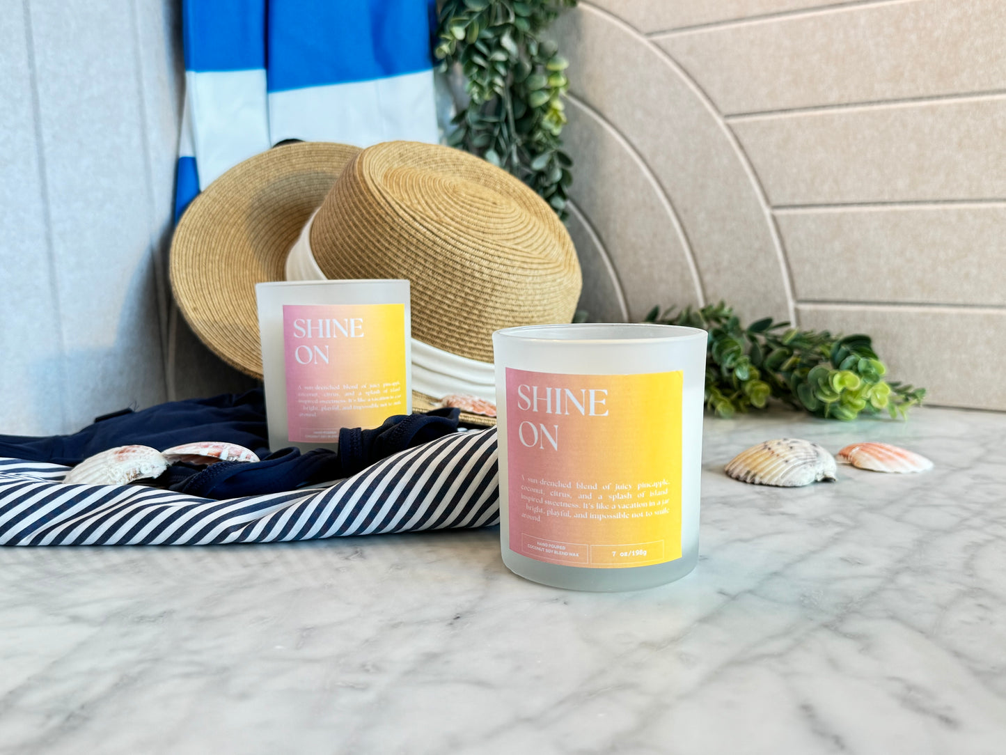 Shine On candle – bright coconut soy wax with citrus and sunshine notes by Graceful Garden Studio