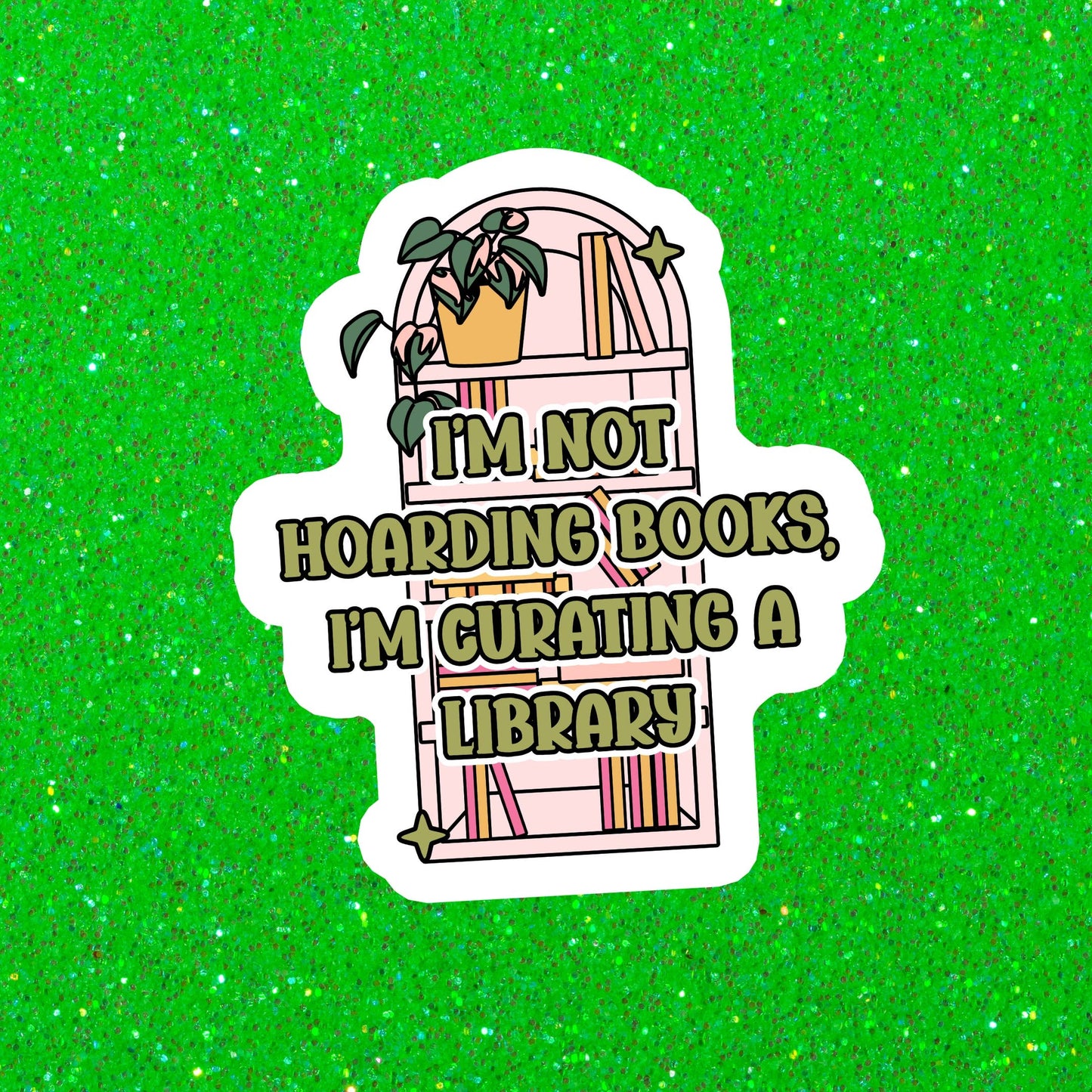 Stickers+ X Ashley Bexar - Books Bookish Book Plants Waterproof Vinyl Sticker
