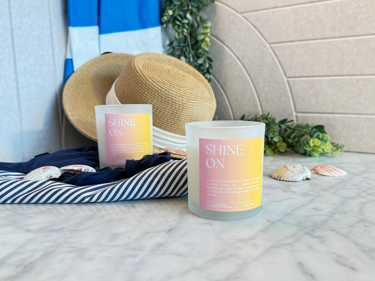 Shine On candle – bright coconut soy wax with citrus and sunshine notes by Graceful Garden Studio