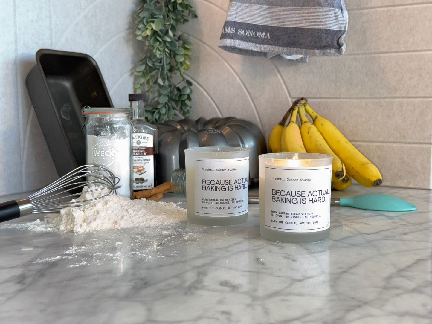 Banana Bread scented candle – cozy coconut soy wax with sweet bakery aroma by Grace