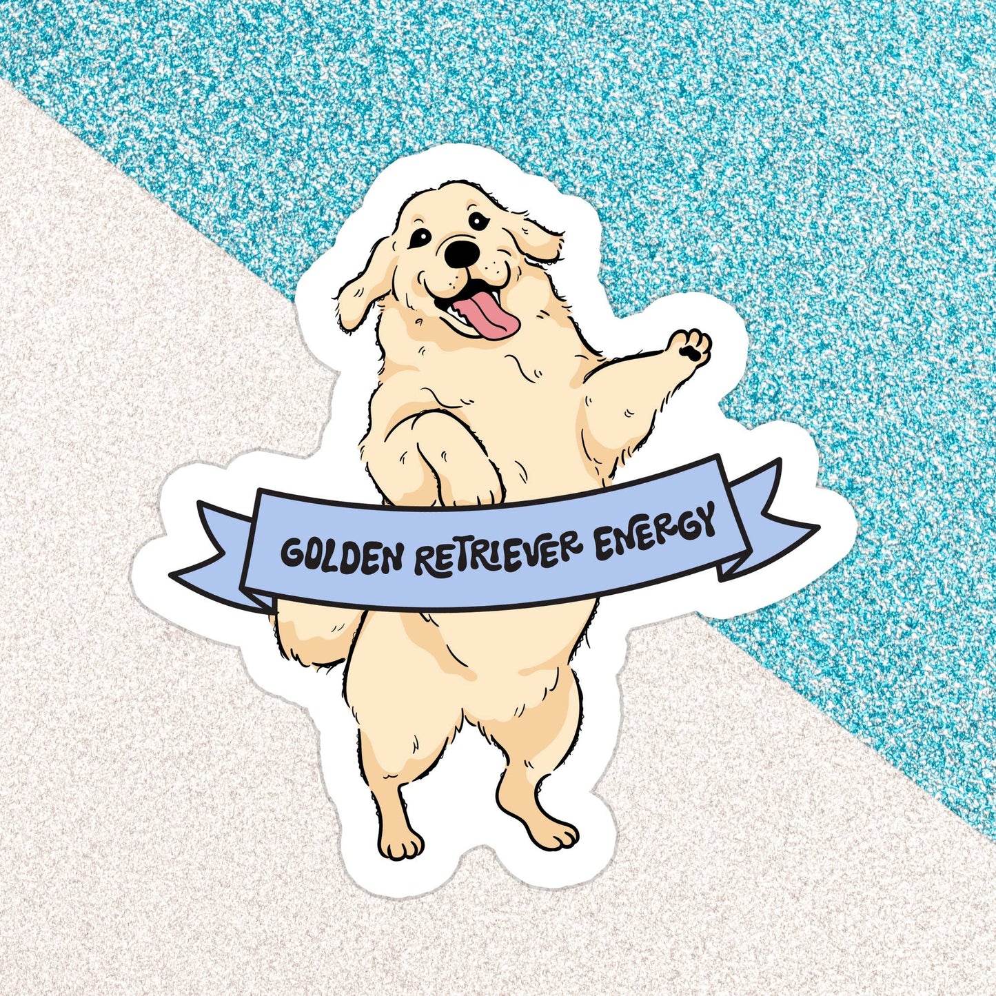 Stickers+ X Ashley Bexar - Golden Retriever Dog Dogs Dog Mom Waterproof Vinyl Sticker