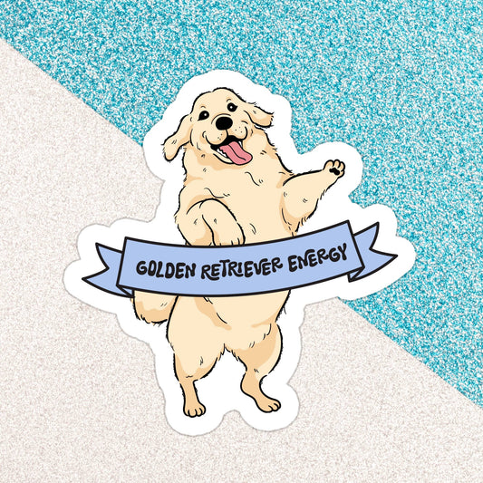Stickers+ X Ashley Bexar - Golden Retriever Dog Dogs Dog Mom Waterproof Vinyl Sticker