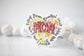 Savannah and James Co - Mom Heart, Floral, Clear Vinyl Sticker, 3x3 in.