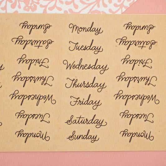 Days of the Week Sticker Sheet (25-002)