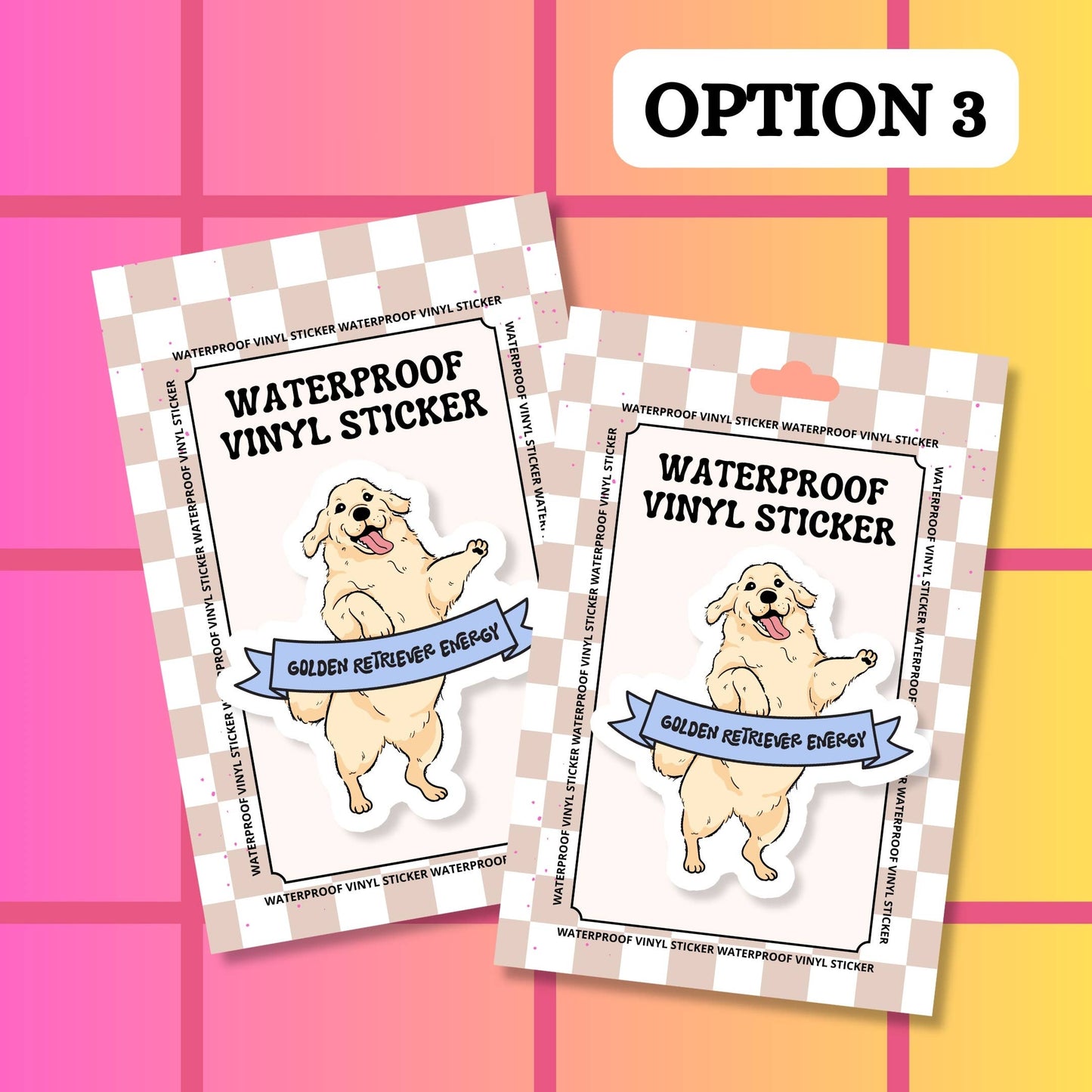 Stickers+ X Ashley Bexar - Golden Retriever Dog Dogs Dog Mom Waterproof Vinyl Sticker