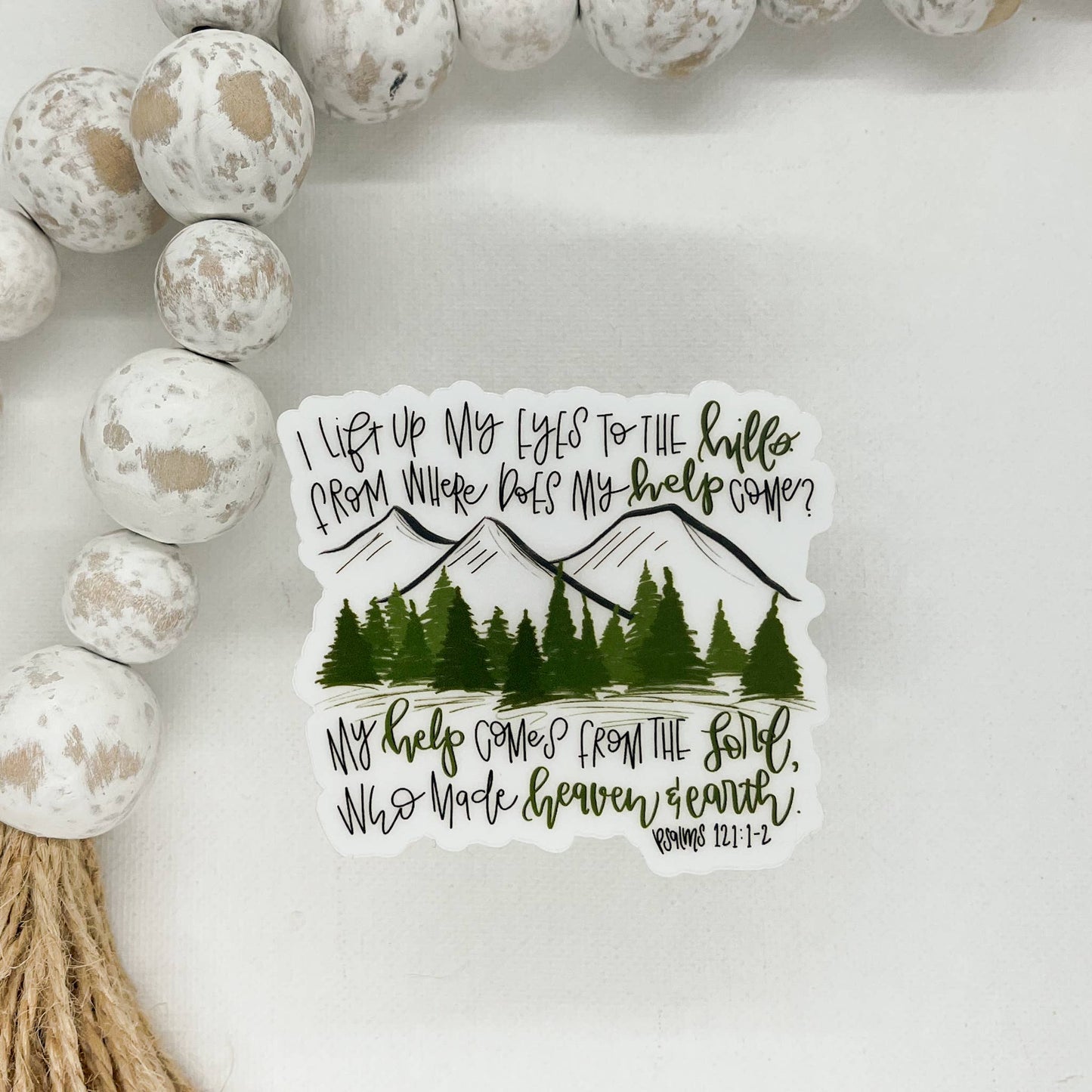Savannah and James Co - I Lift Up My Eyes To The Hills, Clear Vinyl, Sticker, 3x3 in