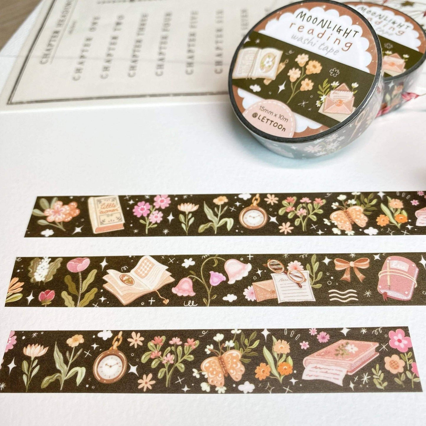 Washi Tape - Moonlight Reading