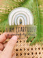 I Am Fearfully & Wonderfully Made vinyl sticker – pastel rainbow design with Psalm 139:14 scripture, waterproof and removable, handcrafted by Graceful Garden Studio