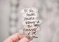 Goodness of God clear vinyl sticker – hand-lettered Christian design, waterproof and repositionable, perfect for laptops, journals, and water bottles, crafted by Graceful Garden Studio