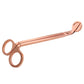 Wick trimmer in gold, black, or rose gold – 7-inch stainless steel tool for trimming candle wicks to 1/8–1/4 inch, promoting a cleaner, longer-lasting burn; handcrafted by Graceful Garden Studio