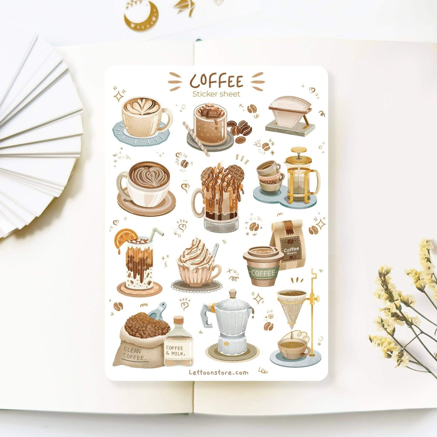 Sticker Sheet - Coffee