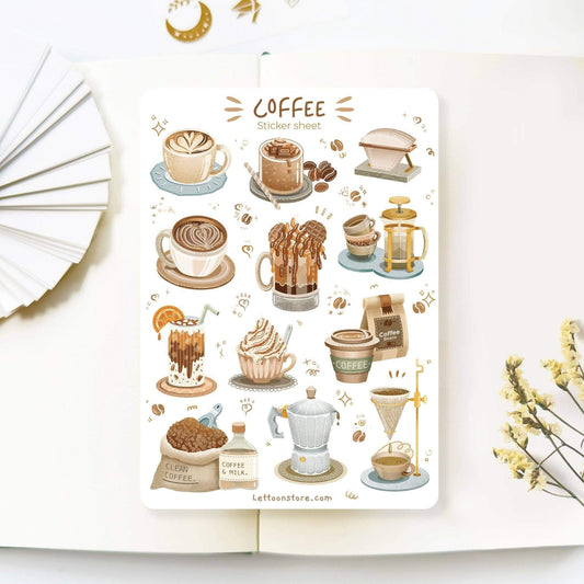 Sticker Sheet - Coffee