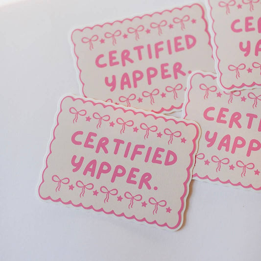 Sonny Rising - Vinyl Decal Certified Yapper