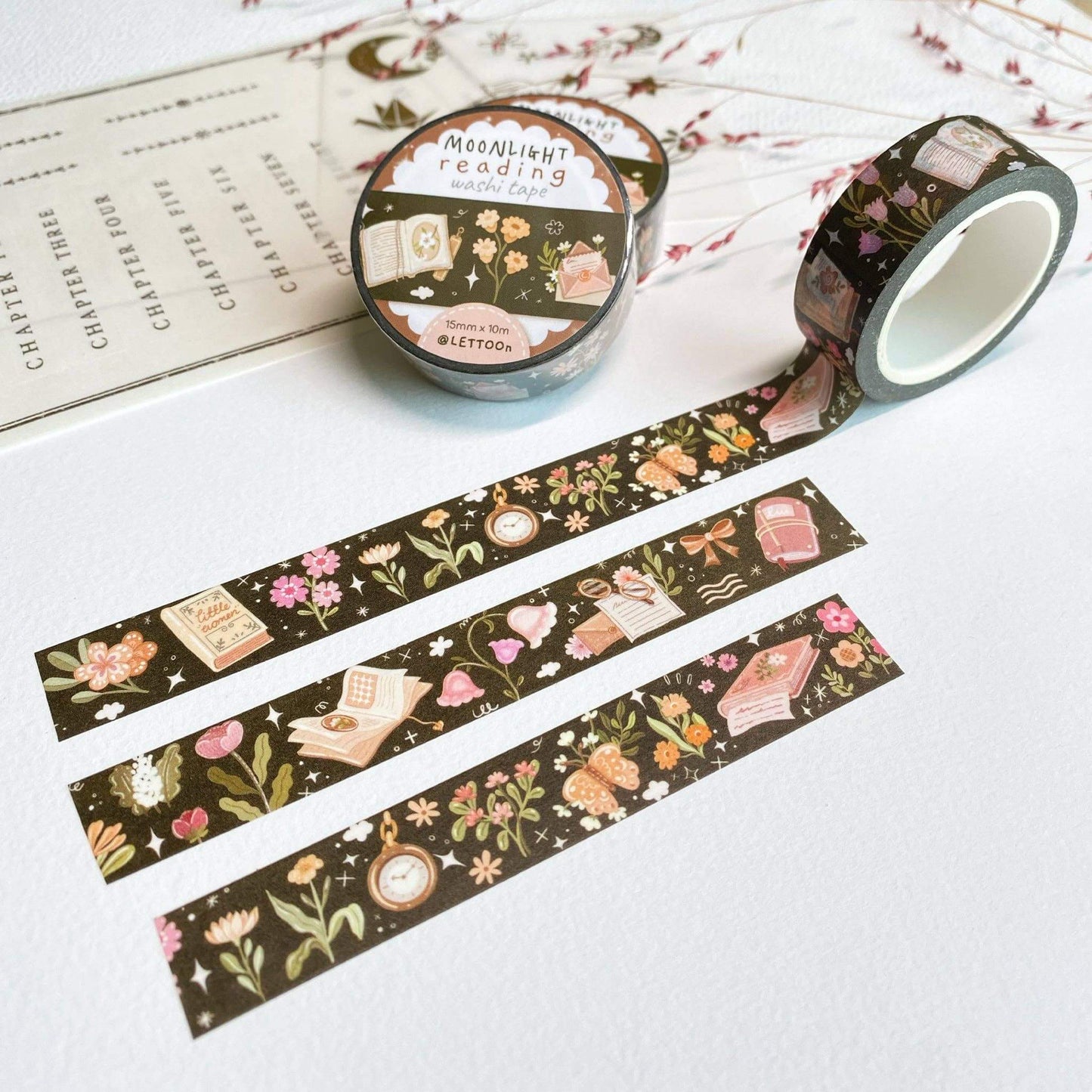 Washi Tape - Moonlight Reading