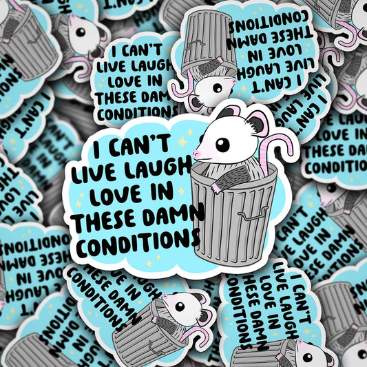 Sonny Rising - Vinyl Die Cut Decal I Can't Live Laugh Love