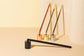 Candle snuffer in gold, black, or rose gold – stainless steel tool for safely extinguishing candles, handcrafted by Graceful Garden Studio
